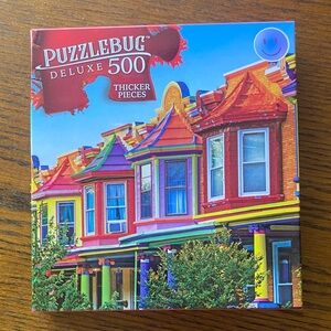 3/$10 500 Piece Puzzle "COLOFUL HOMES IN CHARLES VILLAGE, BALTIMORE, MD"